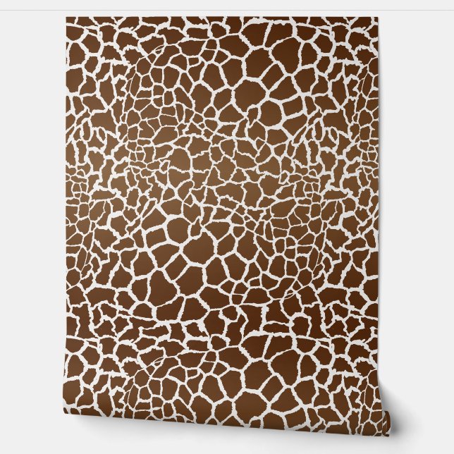Giraffe afdrukken behang (Afrollen)