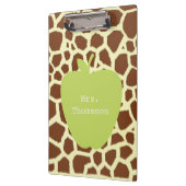 Giraffe Afdrukken Groen Apple Teacher Klembord (Links)