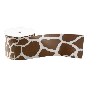 Giraffe afdrukken grosgrain lint