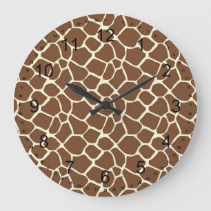 Giraffe afdrukken grote klok