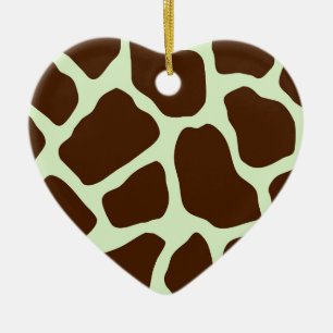 Giraffe afdrukken keramisch ornament