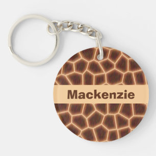  Giraffe afdrukken Sleutelhanger