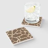 Giraffe afdrukken stenen onderzetter (Zijkant)