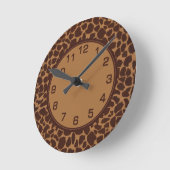 Giraffe Afdrukpatroon Ronde Klok (Hoek)