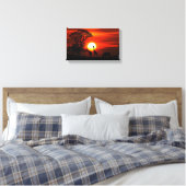 Giraffe africaine Safari Coucher de soleil toile p (Insitu(Chambre))