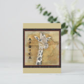  Giraffe Afrika reiskaart Briefkaart (Staand voorkant)
