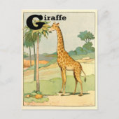 Giraffe Alphabet Animal Briefkaart (Voorkant)