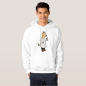 Giraffe als arts met testbuis hoodie (Voorkant volledig)