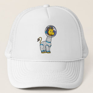 Giraffe als astronaut in de glazen sfeer trucker pet