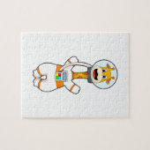 Giraffe als astronaut in kostuum legpuzzel (Horizontaal)