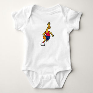 Giraffe als Basketball-speler met Basketball Romper
