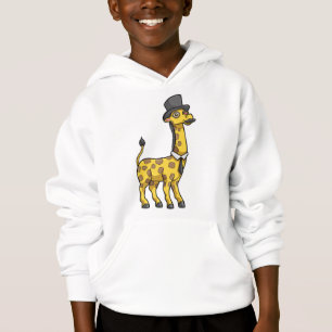 Giraffe als Gentleman met Pet, Stropdas en Mustach