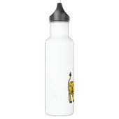 Giraffe als Gentleman met Pet, Stropdas en Mustach Waterfles (Links)