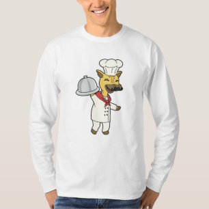 Giraffe als Kaas met Koken schort & Spuiters T-shirt