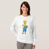 Giraffe als Miner met Pickaxe T-shirt (Voorkant volledig)