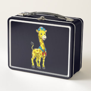 Giraffe als Sailor met Sailor pet