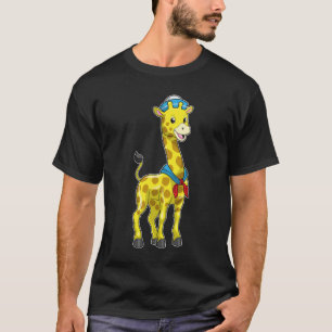 Giraffe als Sailor met Sailor pet T-shirt