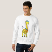 Giraffe als Sailor met Sailor pet Trui (Voorkant volledig)