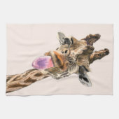Giraffe amusant serviette de cuisine (Horizontal)