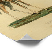 Giraffe Animal Art print natuurgeschiedenis (Hoek)