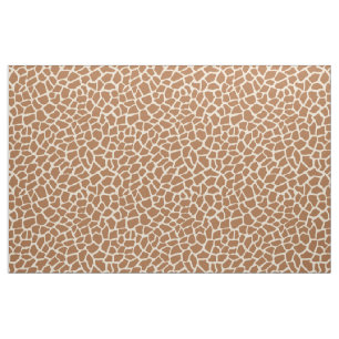 Giraffe Animal Print Light Yellow en Brown Stof