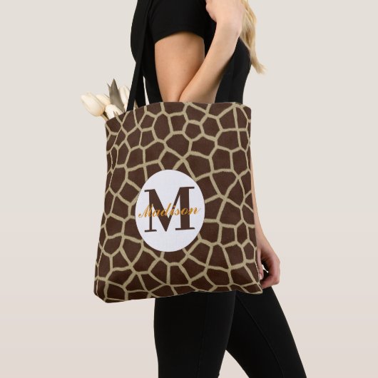 Giraffe Animal Print Persoonlijke Canvas tas (Dichtbij)