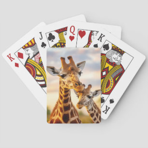 Giraffe Animal Wild Beauty Freedom Wilderness Art Pokerkaarten