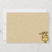 Giraffe Anniversaire Fête Invitation (Dos)