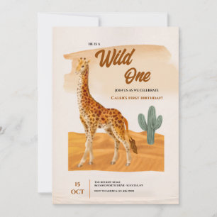 Giraffe Anniversaire Fête Invitation