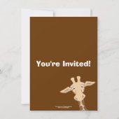 Giraffe Anniversaire Fête Invitation (Dos)