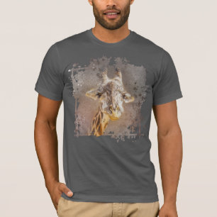 Giraffe Aquarel Wilde Dieren Fotografie Modern T-shirt