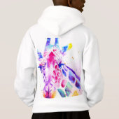 Giraffe Aquarelle Garçons Purple Cadeaux Blanc (Dos)