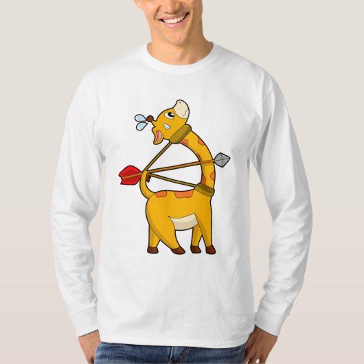 Giraffe Archer Arrow Bow T-shirt (Voorkant)