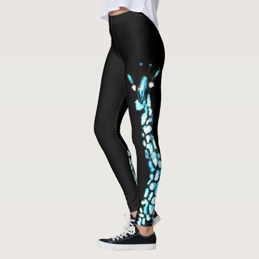 Giraffe Art Funny Wild Animal Leggings (Links)