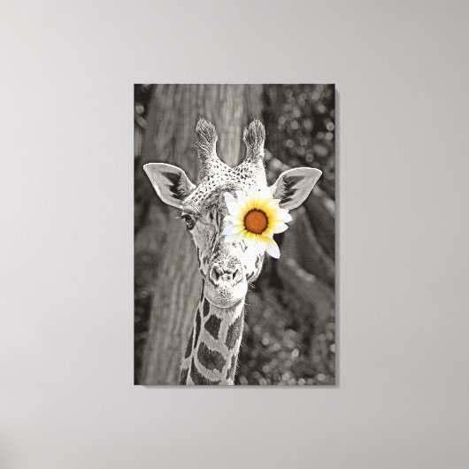 Giraffe Art Sur Toile Enveloppée ! (Recto)