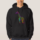 Giraffe Artwork  Animal Colourful Giraffe Hoodie (Voorkant)
