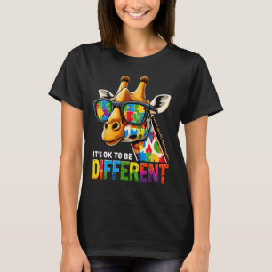 Giraffe autisme bewustzijn is OK om anders te zijn T-shirt
