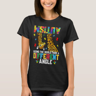 Giraffe autisme die wereldverschillende hoeken zie t-shirt
