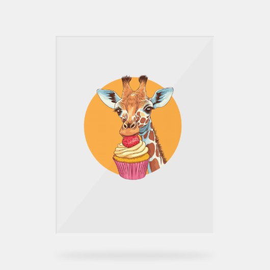 Giraffe Avec Cupcake (Recto)