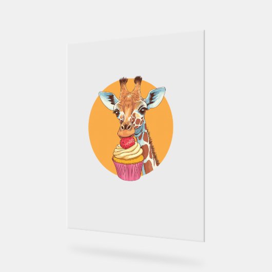 Giraffe Avec Cupcake (Angle)