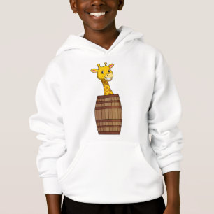 Giraffe avec tonneau