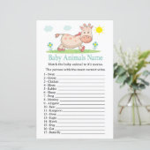 Giraffe Baby Animals Name Game (Staand voorkant)