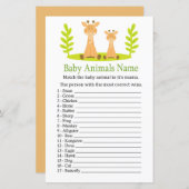 Giraffe Baby Animals Name Game (Voorkant / Achterkant)