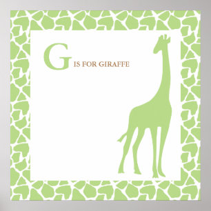 Giraffe Baby Bedroom Poster