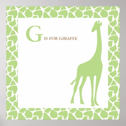 Giraffe Baby Bedroom Poster (Voorkant)