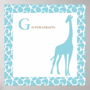 Giraffe Baby Bedroom Poster