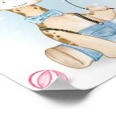 Giraffe Baby Boy Nursery Poster (Hoek)