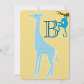 Giraffe Baby Boy Shower Invitations (Dos)