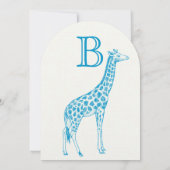 Giraffe Baby Boy Shower Invitations (Dos)