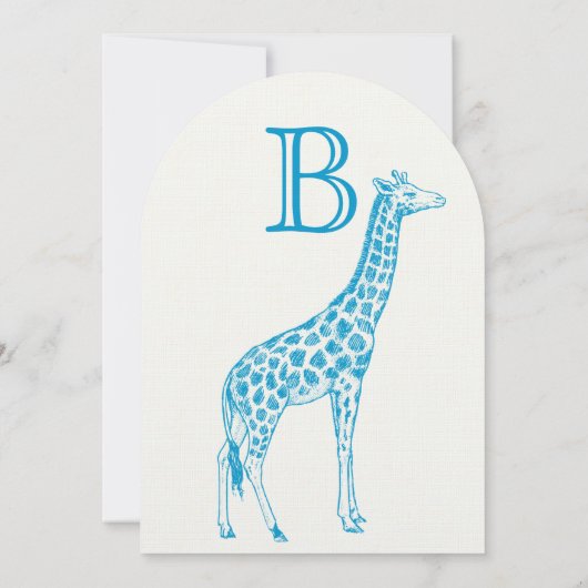Giraffe Baby Boy Shower Invitations (Dos)